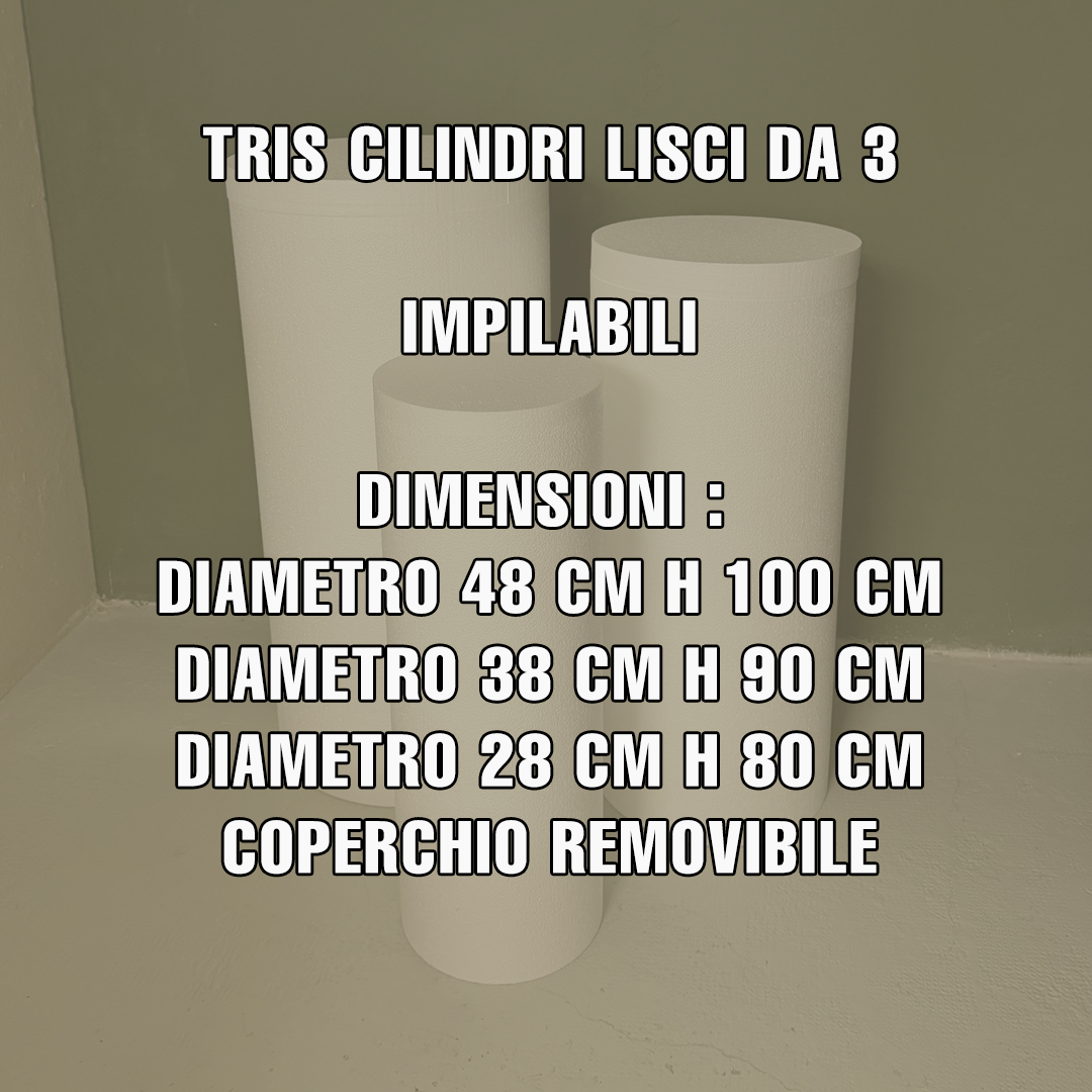 ElinorLab ™️ Cilindri lisci SET DA 3 PEZZI