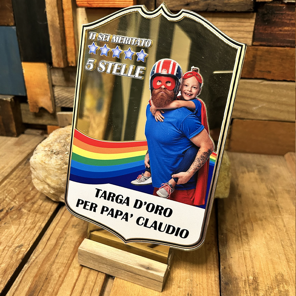 ElinorLab ™️ Targa d'oro del papà