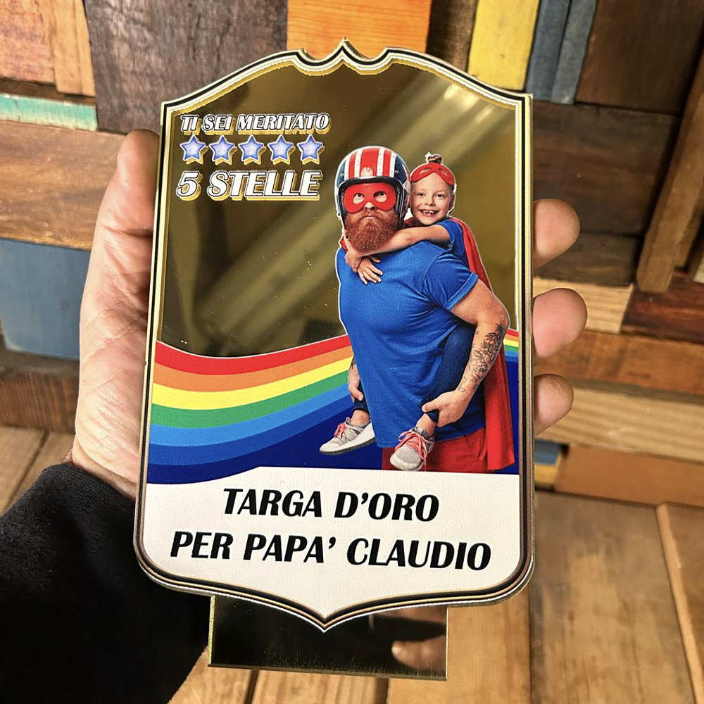 ElinorLab ™️ Targa d'oro del papà