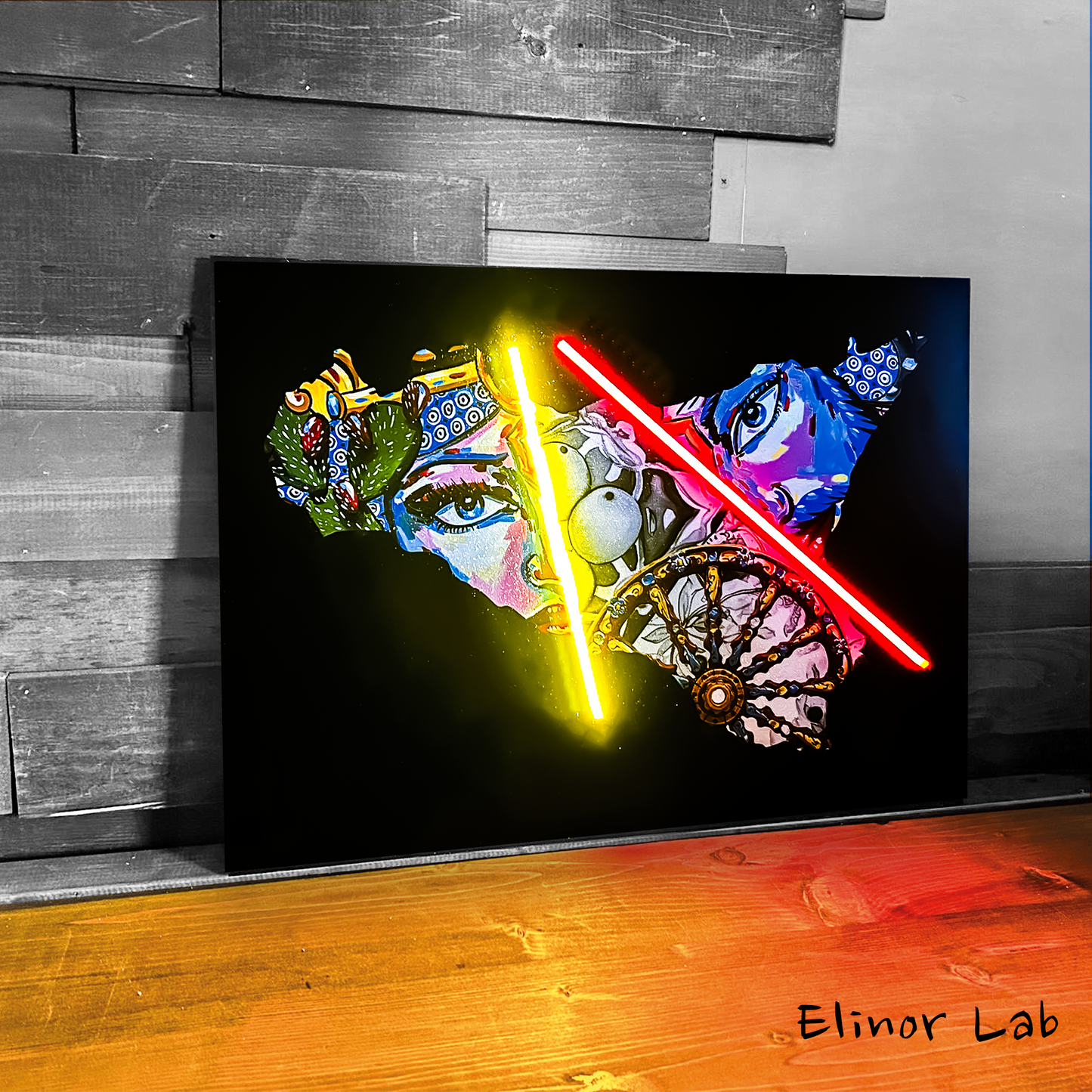 Quadro Sicilia con Neon LED