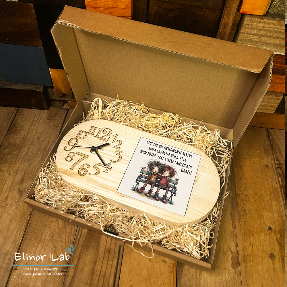 ElinorLab ™️ Orologio Bomboniera orologio in massello con foto e dedica