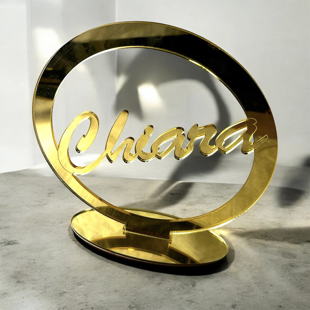 ElinorLab ™️ Centro Tavola - Scritta Tavolo delle bomboniere - in Plexiglas ORO