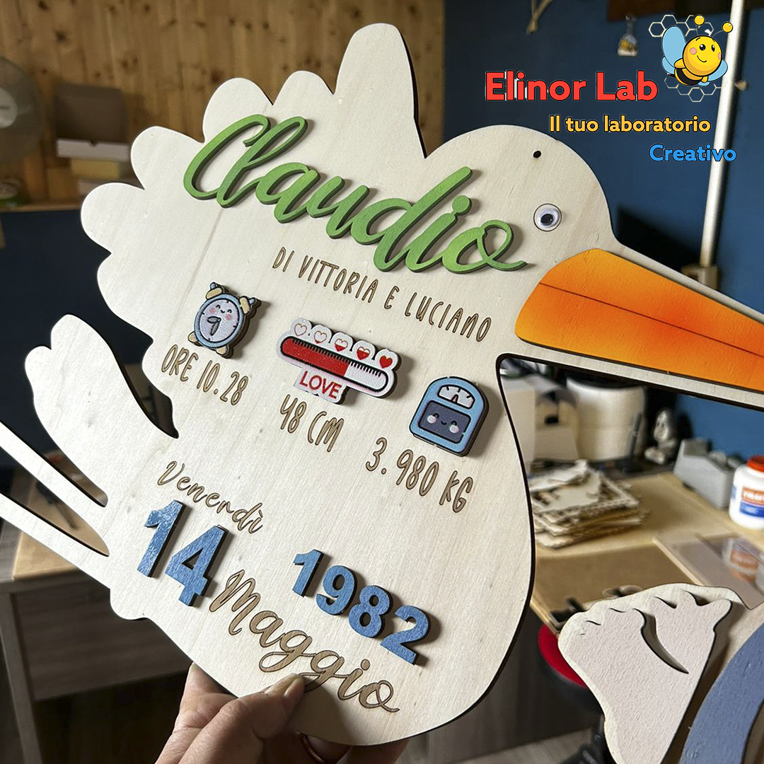 Targa nascita personalizzabile