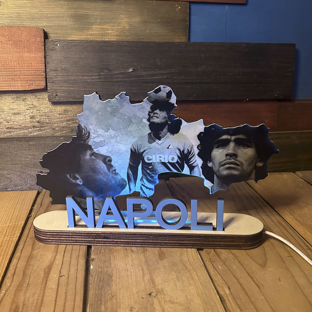 ElinorLab ™️ Lampada citta di Napoli - dedicata all'idolo Maradona