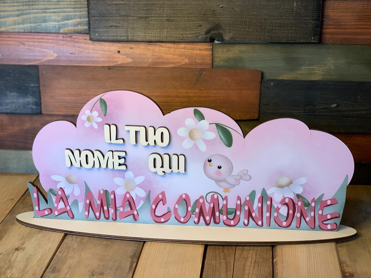 ElinorLab ™️ scritta in legno personalizzata La Mia Prima Comunione