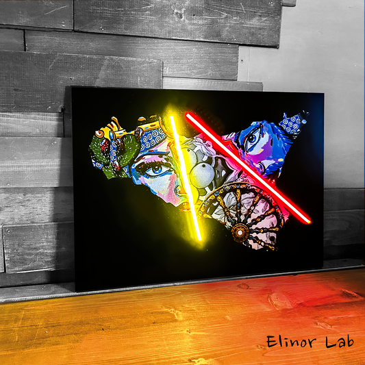 ElinorLab ™️ Quadro Sicilia con Neon LED
