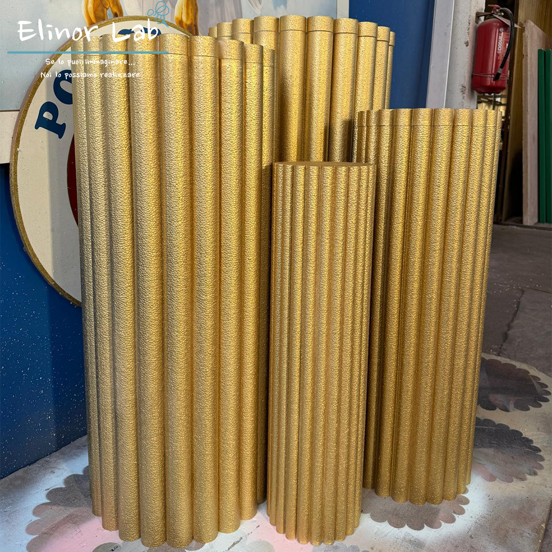 ElinorLab ™CILINDRI PLISSETTATI  ORO