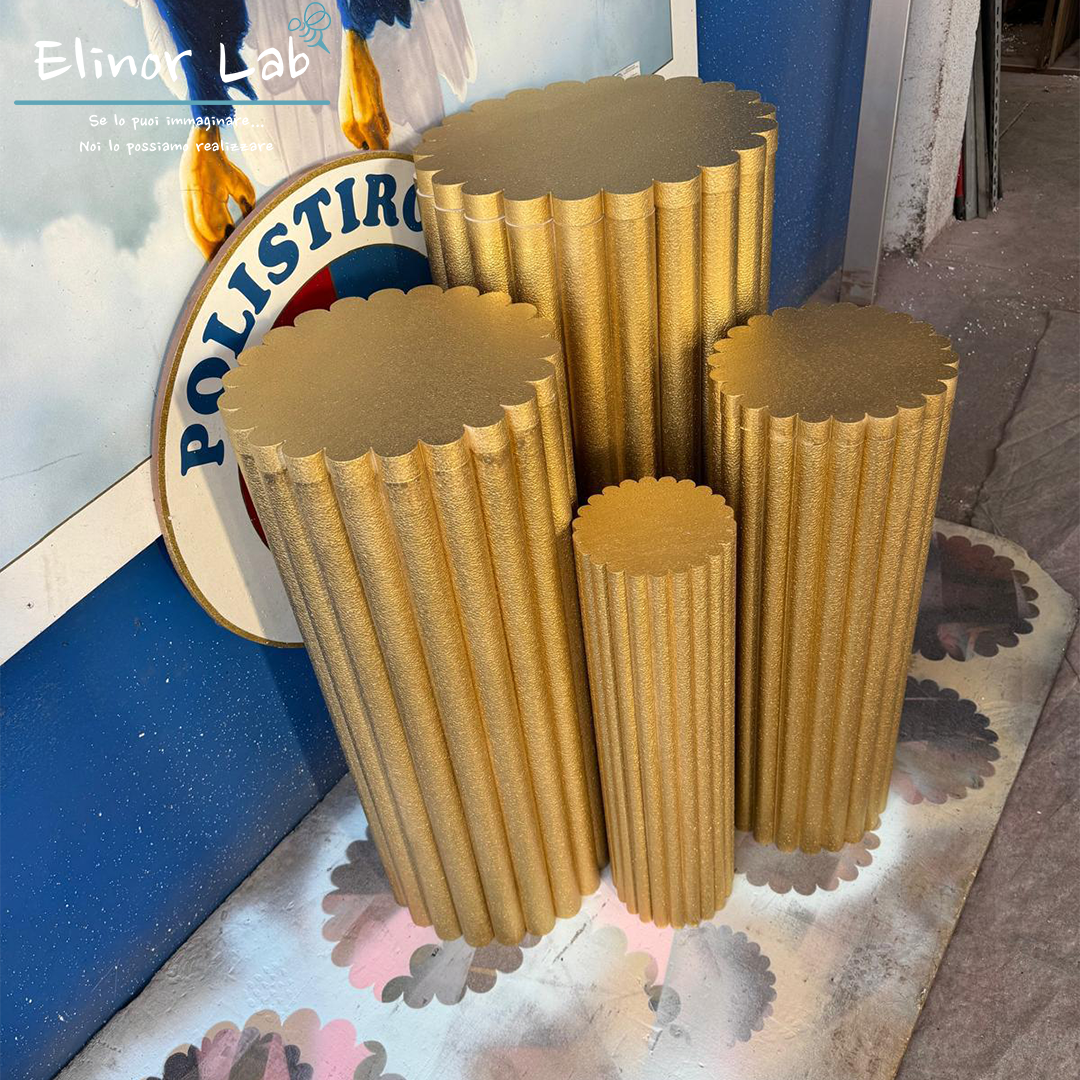 ElinorLab ™CILINDRI PLISSETTATI  ORO