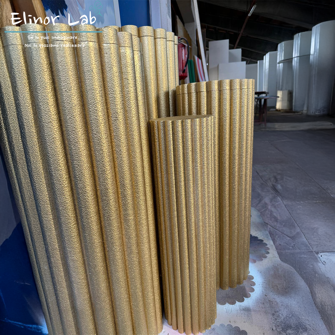 ElinorLab ™CILINDRI PLISSETTATI  ORO
