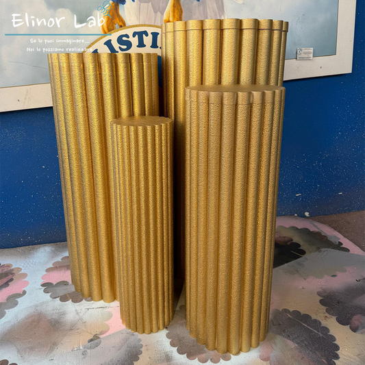 ElinorLab ™CILINDRI PLISSETTATI  ORO
