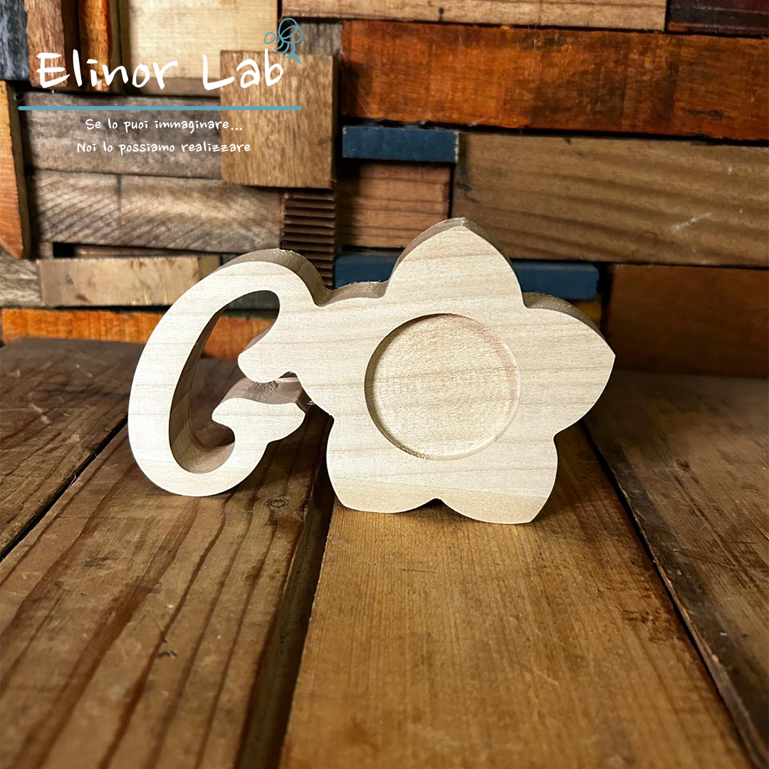 ElinorLab ™FIORE IN LEGNO MASSELLO