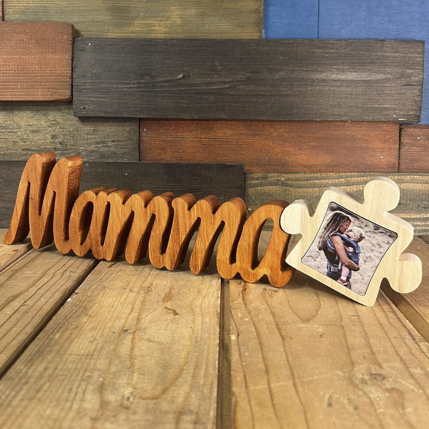 ElinorLab ™️  Scritta Mamma in legno massello