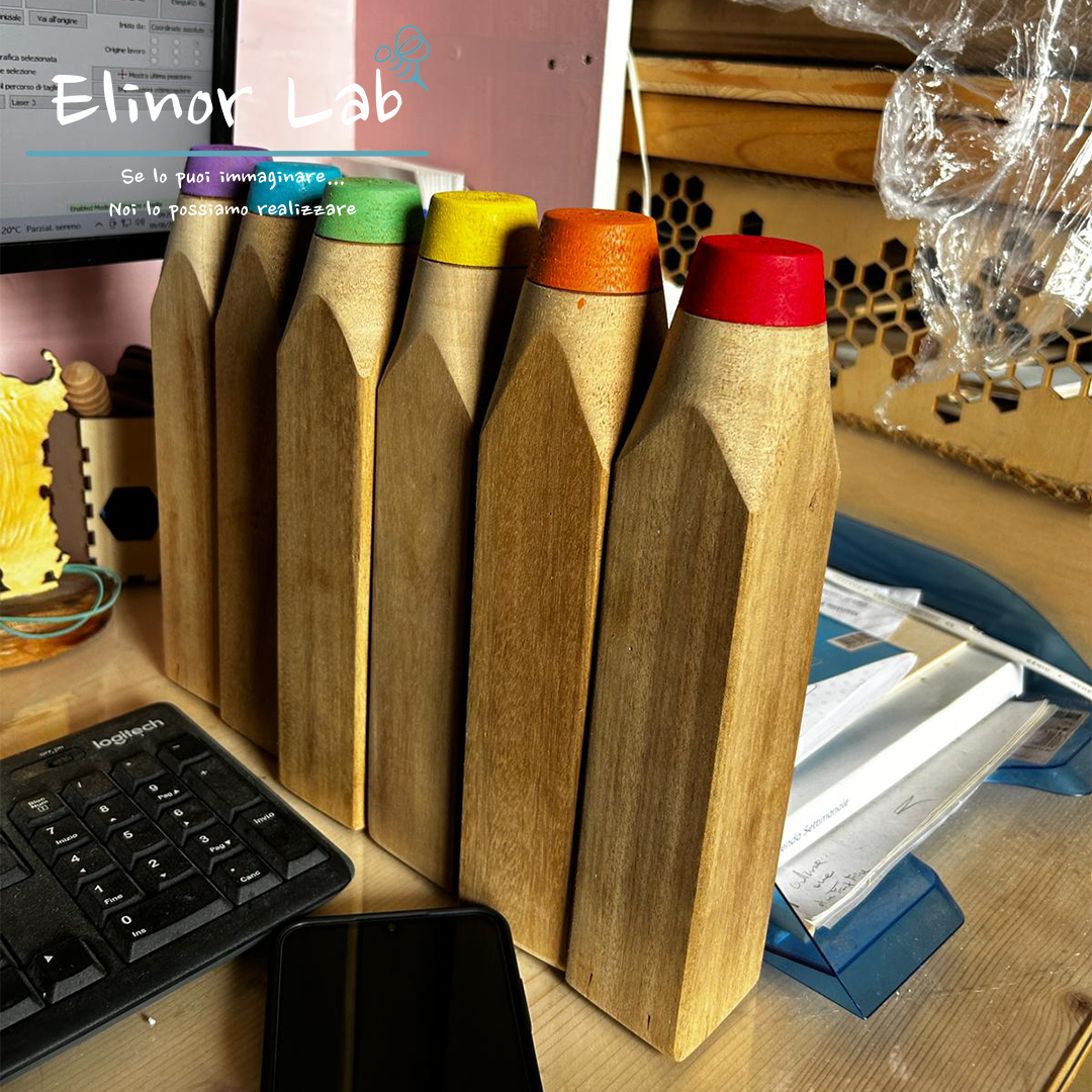 ElinorLab ™MATITONE IN LEGNO MASSELLO