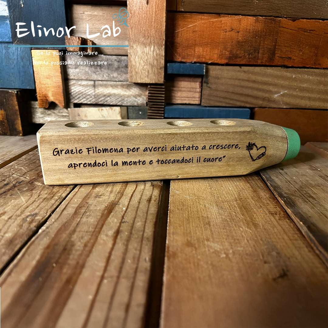 ElinorLab ™MATITONE IN LEGNO MASSELLO
