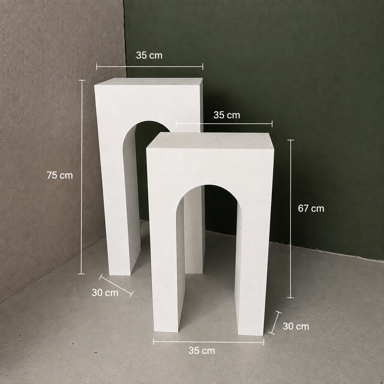 ElinorLab ™️ Tavolini ad arco Set 2 pezzi
