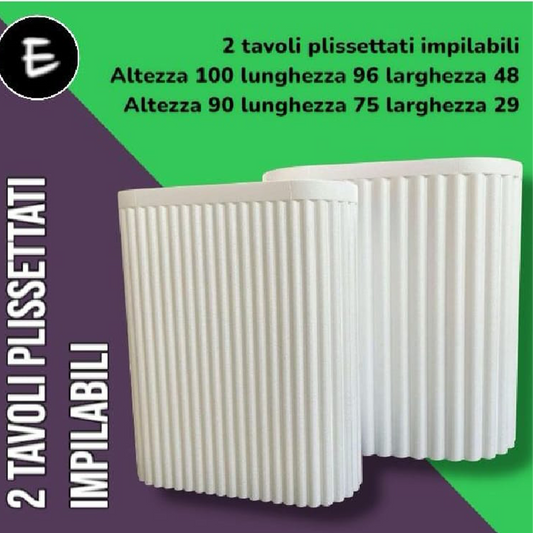 ElinorLab ™TAVOLI  PLISSETTATI IN POLISTIROLO